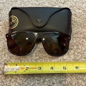 Ray ban polarized tortoise shell brown boyfriend sunglasses